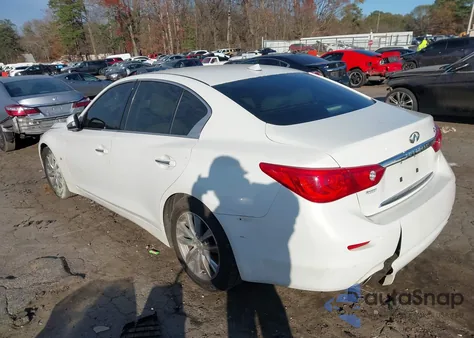 2014 Infiniti Q50 Premium from USA, damaged, VIN JN1BV7AP8EM674365